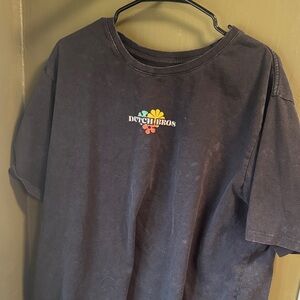 Dutch Bros Black Tee with Colorful Logo